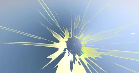 Scene of a colorful explosion Stock Illustration