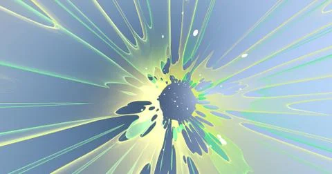 Scene of a colorful explosion Stock Illustration