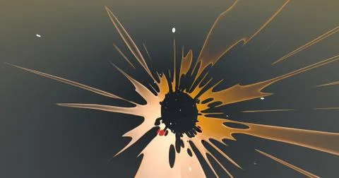 Scene of a colorful explosion Stock Illustration