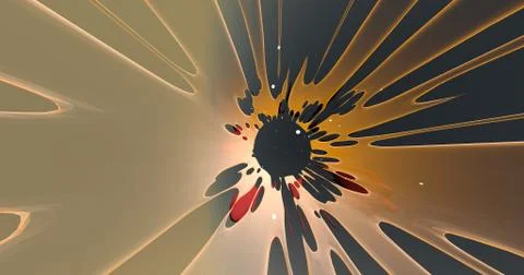 Scene of a colorful explosion Stock Illustration