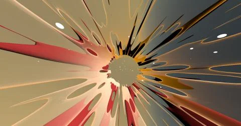 Scene of a colorful explosion Stock Illustration