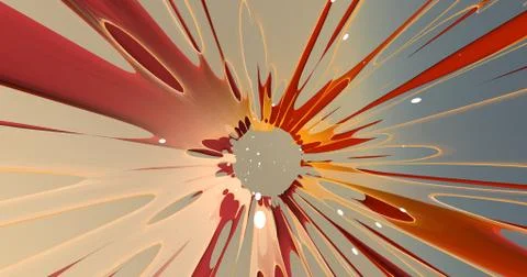Scene of a colorful explosion Stock Illustration