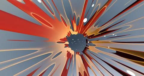 Scene of a colorful explosion Stock Illustration