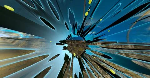 Scene of a colorful explosion Stock Illustration