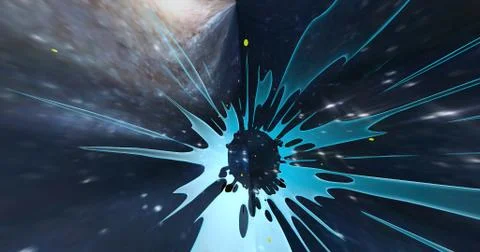 Scene of a colorful explosion Stock Illustration