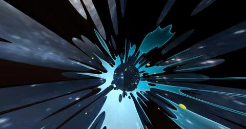 Scene of a colorful explosion Stock Illustration