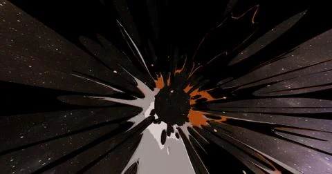 Scene of a colorful explosion Stock Illustration