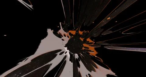 Scene of a colorful explosion Stock Illustration