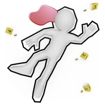 The scene of the crime Stock Illustration