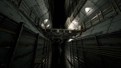 Scene depicts bustling industrial engine compartment filled with machinery Stock Footage 340666385