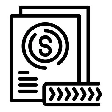 Scene document icon outline vector. Revenue agency Stock Illustration