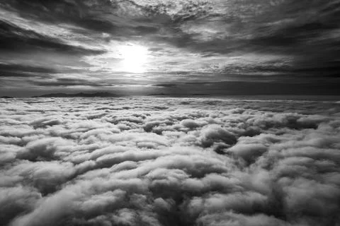 Scene of dramatic cloudscape during sunrise over kuala lumpur.kuala lumpur .. Stock Photos