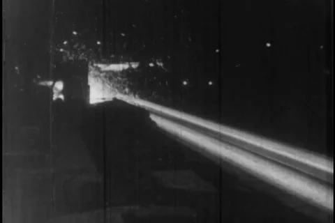 Scene of fabrication process of structural beam for construction - 1930 Stock Footage 104336385