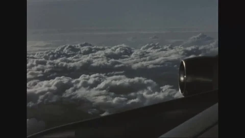 Scene of fighter aircraft flying over the clouds - 1967 Stock Footage 103757235