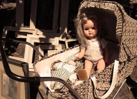 Scene at the flea market. Stock Photos