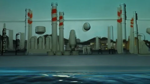 The Scene of Future City, Computer Generated Stock-Footage 95798351