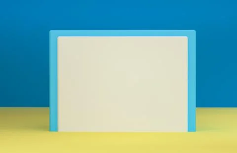 Scene with geometrical forms, minimal abstract  background,3D render Stock Illustration