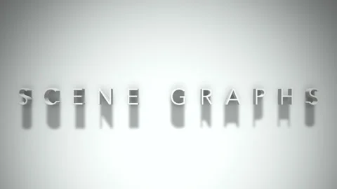 Scene graphs 3D title animation white text on a white background Stock Footage 299426729