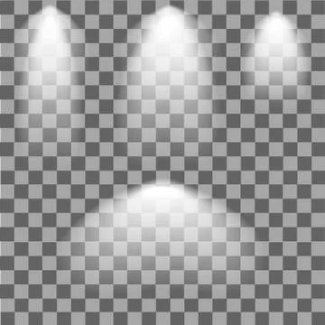 Scene illumination. Cold light effect. Stage illuminated spotlight Stock Illustration