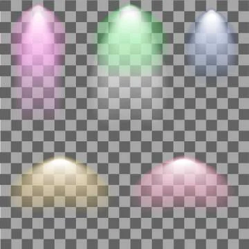 Scene illumination. Cold light effect. Stage illuminated spotligh Stock Illustration