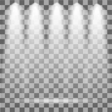 Scene illumination. Cold light effect. Stage illuminated spotlight Stock Illustration