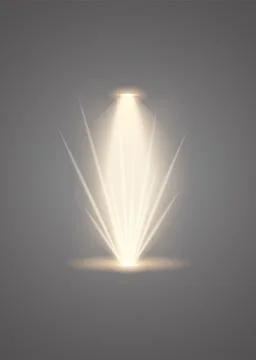 Scene illumination, transparent effect. Bright lighting with spotlights Stock Illustration
