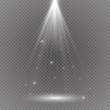 Scene illumination, transparent effects. Bright lighting with spotlights. Stock Illustration