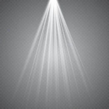 Scene illumination, transparent effects. Bright lighting with spotlights. Stock Illustration