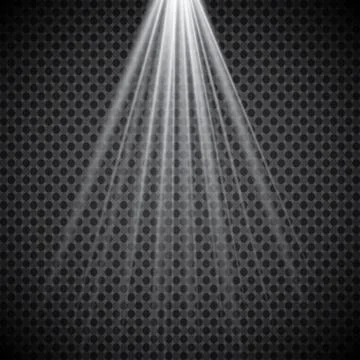 Scene illumination, transparent effects. Bright lighting with spotlights. Stock Illustration