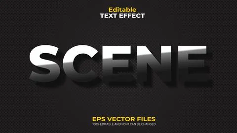 Scene Iron Effect EPS Editable Text Effect and font can be changed 스톡 일러스트