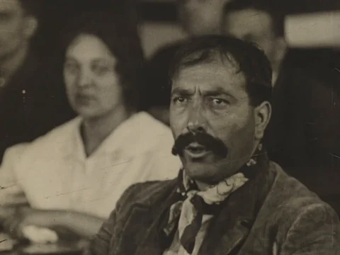 Scene of Italian Immigrant in a school classroom - 1920 Stock Footage 95144717