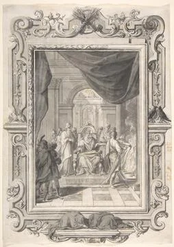 A Scene of Judgment ca. 1730 Johann Melchior Fssli Swiss. A Scene of Judgme.. Stock Illustration
