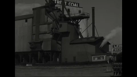 Scene of Lehigh Valley Freight Station in Pennsylvania - 1930 Stock Footage 101712082