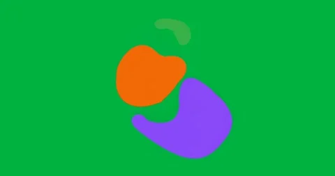 On scene load three organic blobs rotating clockwise over transparent background Stock Footage 317284003