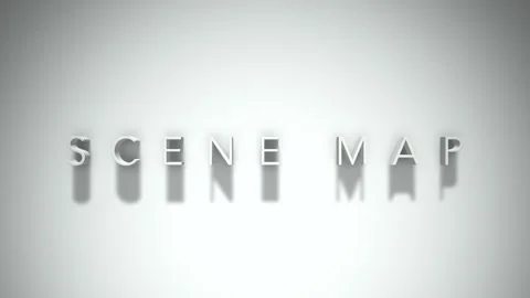 Scene map 3D title animation with shadows on a white background Stock Footage 297455531