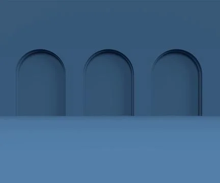 Scene with minimal background, 3d rendering Stock-Illustration