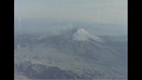 Scene of Mount St. Helens volcanic eruption - 1980-1983 Stock Footage