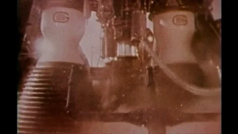 Scene of NASA's space rocket engine ignition and launch - 2018 Stock Footage 98241025
