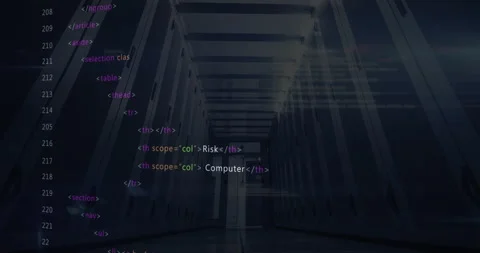 On scene opening, code overlay scrolling and updating on corridor to visualize Stock Footage 312897241