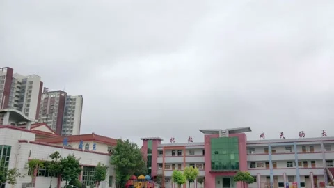 A scene in an ordinary elementary school in China Stock Footage 157532376