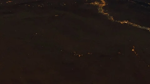 Scene of planet earth in space during night - 2015 Stock Footage 96021540