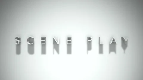 Scene play 3D title animation with shadows on a white background Stock Footage 297455532