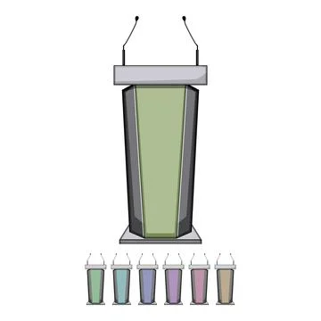 Scene podium cartoon vector graphic Stock Illustration