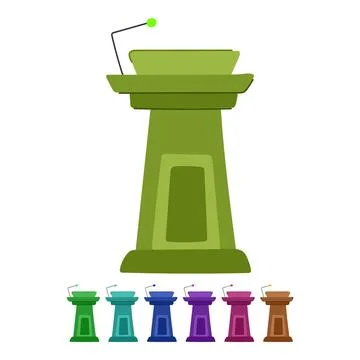 Scene podium vector cartoon graphic Stock Illustration