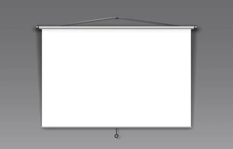 Scene presentations board, table white display. Vector Stock Illustration