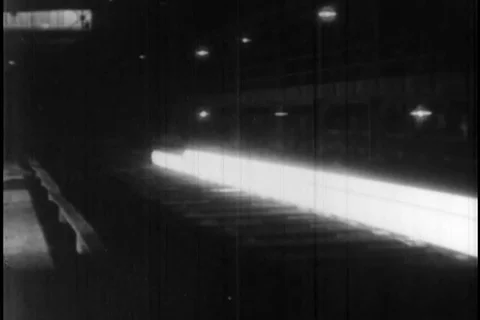 Scene of production of structural beam used for construction - 1930 Stock Footage 104336380