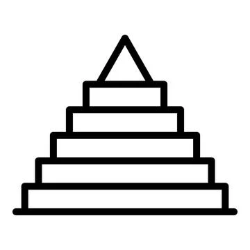 Scene pyramid icon outline vector. Desert cairo Stock Illustration