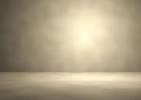 Scene is showing continuous beige studio backdrop and floor in 3D render under 库存插图