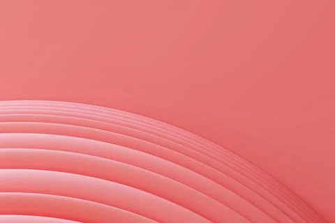 The scene shows a pink background with a smooth texture and round shapes th.. Stock Illustration