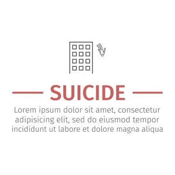 Scene suicide building Illustrazione stock